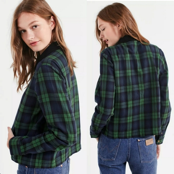 OBEY Maddy Zip-Up Flannel Shirt XS - Picture 12 of 13